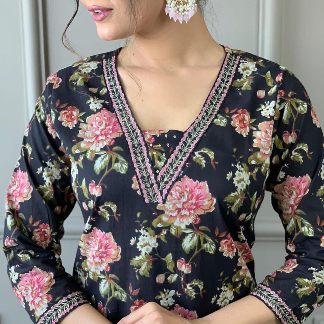 Akshar Designer Cotton Printed Kurti With Bottom Dupatta Wholesale Price In Surat
